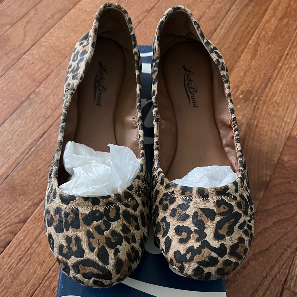 Lucky Brand animal print ballet flats